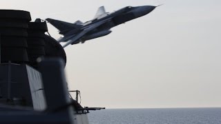 Russian fighter jet flies within 75 feet of US ship [upl. by Haroldson]