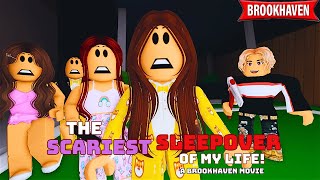 THE SCARIEST SLEEPOVER OF MY LIFE Roblox Brookhaven 🏡RP  CoxoSparkle2 [upl. by Nahtannhoj]