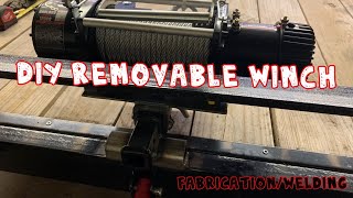 DIY Removable Trailer Winch Mount  Harbor Freight BadLand 12000lbs Winch [upl. by Pickard]