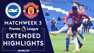 Brighton v Manchester United  PREMIER LEAGUE HIGHLIGHTS  9262020  NBC Sports [upl. by Oikim]