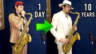 1 Day vs 10 Years of Playing Sax 🎷 [upl. by Chariot754]