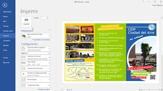 CÓMO IMPRIMIR UN TRÍPTICO EN WORD [upl. by Witkin]
