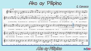 AKO AY PILIPINO  K12 Song  Awitin na may Dynamics  Sheet music  Notation [upl. by Aube]