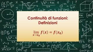 Continuità di funzioni definizioni [upl. by Graff]