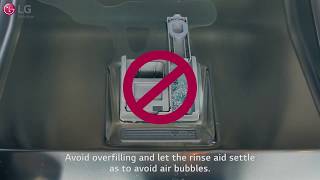 LG Dishwasher  How to Use Rinse Aid [upl. by Kacy133]