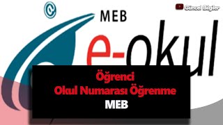 Eba Okul Numarası Öğrenme MEB [upl. by Kilah868]