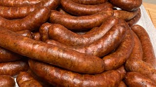 How to make homemade smoked sausages TampT BBQ Style [upl. by Kinny328]