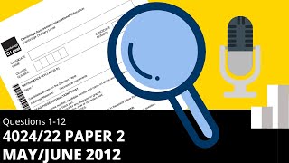 OLevel Math D May June 2012 Paper 22 402422 [upl. by Enoed]