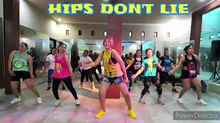 Hips Dont Lie by Shakira  zumba  lilac [upl. by Meingoldas765]