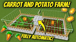 Fully AUTOMATIC Carrot amp Potato Farm  Minecraft 121 Tutorial [upl. by Metzgar]