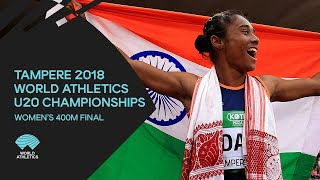 Womens 400m Final  World Athletics U20 Championships Tampere 2018 [upl. by Nallak]