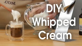 DIY whipped cream in 60 seconds [upl. by Wilkison646]