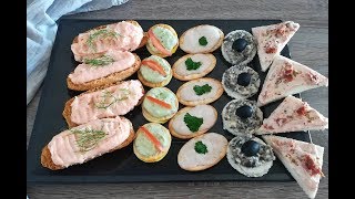 5 salse per tartine  velocissime e senza cuocere nulla 5 sauces for canapes [upl. by Onailerua]