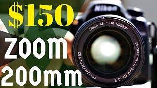 AFS DX NIKKOR 55200mm f456G ED VR II Lens Review  Nikon D7500  Compact  Light Weight [upl. by Avid]