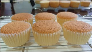 SOFT CHIFFON CUPCAKE RECIPE  HOW TO MAKE CHIFFON CUPCAKE [upl. by Kermie702]