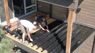 How To Install Trex Rain Escape Deck Waterproof System  Colorado Custom Covers amp Decks [upl. by Aseefan]