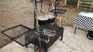 DIY Dutch Oven Cooking Setup with Bonus Swing Grills [upl. by Ekoorb]