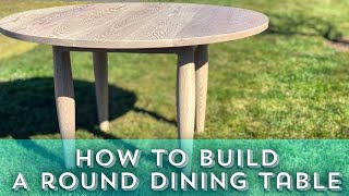 How to Build a Round Dining Table  Easy DIY Dining Table [upl. by Anrev240]