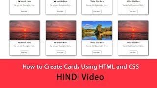 How to Create Cards Design Using HTML and CSS [upl. by Secnirp]