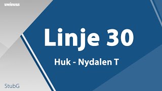 Linje 30 Huk  Nydalen T [upl. by Obe]