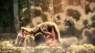 Eren Titan Form vs Annie Titan Form Final Battle Shingeki No Kyojin  SNK [upl. by Atilrahc]