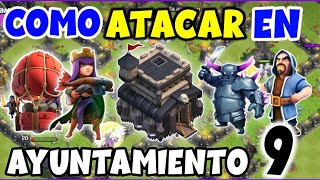 2 MEJORES EJERCITOS Para AYUNTAMIENTO 9  Como ATACAR en CLASH OF CLANS TH9💥💪 [upl. by Ttemme212]