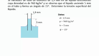 Tensión superficial Ejercicio 1 [upl. by Tunnell]