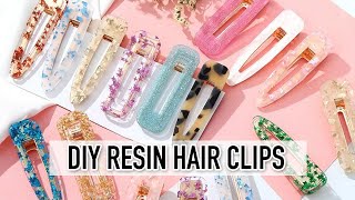 DIY Hair Clips with resin [upl. by Winograd]