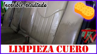 Como LIMPIAR ASIENTOS de CUERO  HIDRATAR Limpieza Interior Completa  Desinfectar Coche Detail 🧬🧫 [upl. by Asenab]