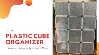 DIY Plastic Cube Storage  12 Cube Closet Shelves  Modular Bookcase Wardrobe  Kids cabinet [upl. by Attenahs]