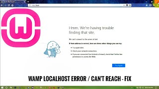 Cant Reach Localhost in WAMP Server  localhost error  Fix [upl. by Idnod581]