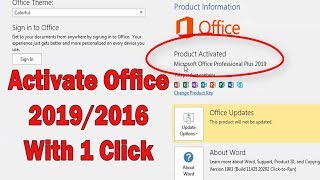 How to Activate Microsoft Office 20192016 Permanently 1 Click [upl. by Noevad]