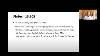 Class 1 Intro and Key Technological Trends Affecting Financial Services [upl. by Yehus]