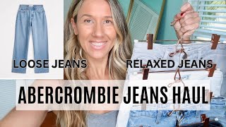 ABERCROMBIE AND FITCH JEANS TRY ON HAUL  COMPARING THE 90S RELAXED JEANS TO THE LOOSE JEANS [upl. by Timoteo]