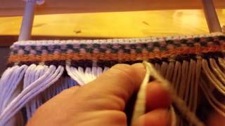 Twined weaving  how to do twined weft patterns [upl. by Annawik]