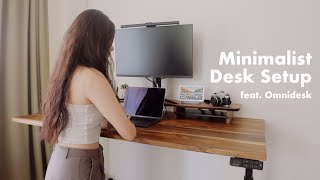 Minimalist Desk Setup amp Omnidesk Review [upl. by Ynittirb]