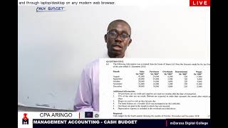 CASH BUDGET  MANAGEMENT ACCOUNTING [upl. by Charlet]