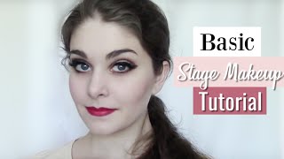 Basic Stage Makeup Tutorial  Kathryn Morgan [upl. by Leela]