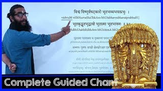 Vishnu Sahasranama Stotram Sanskrit Guided Chant With Dhyanam Purvaamp Uttara Nyasa [upl. by Ivets]