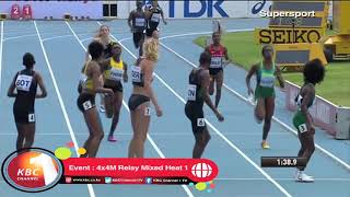 Kenya wins 4x4M Relay Mixed Heat 1 [upl. by Rankin336]