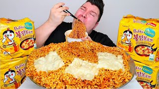 CHEESY CHEESE FIRE NOODLES 먹방 • Mukbang amp Recipe [upl. by Valtin212]