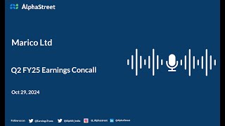 Marico Ltd Q2 FY202425 Earnings Conference Call [upl. by Atisor]