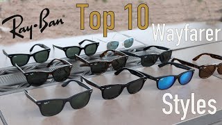 Top 10 RayBan Wayfarer Sunglasses Styles [upl. by Pallaten]