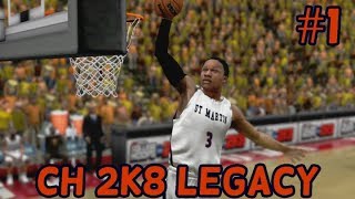 College Hoops 2K8 Legacy Mode Introduction Part 1Season 1 [upl. by Naot]