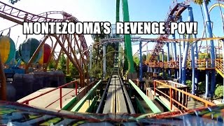 Montezoomas Revenge Roller Coaster POV Knotts Berry Farm Schwarzkopf Shuttle Loop [upl. by Aissak]