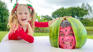 Nastya and Watermelon with a fictional story for kids [upl. by Ehrlich466]