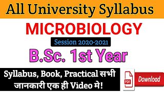 BSc 1st year Microbiology Syllabus MGKVP Microbiology Bsc 1st year syllabus  MGKVP SYLLABUS 2020 [upl. by Vincenty]