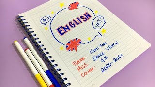 Carátula bonita para INGLÉS [upl. by Rosalia]