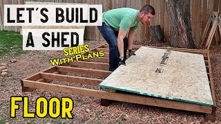 How to build a storage shed  Floor  Part 1  Plans available [upl. by Hairom683]