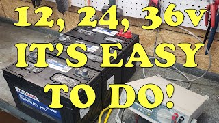 How to Properly Wire 12v 24v amp 36 Volt Trolling Motor Batteries In Your Boat Series vs Parallel [upl. by Airahs763]